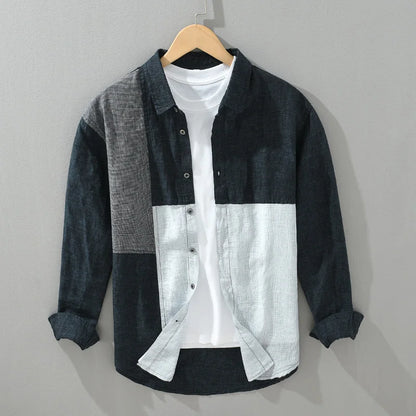 Dionel | Trendy Patchwork Overhemd