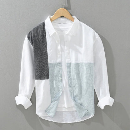Dionel | Trendy Patchwork Overhemd