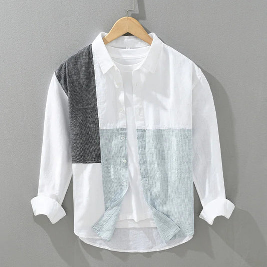 Dionel | Trendy Patchwork Overhemd