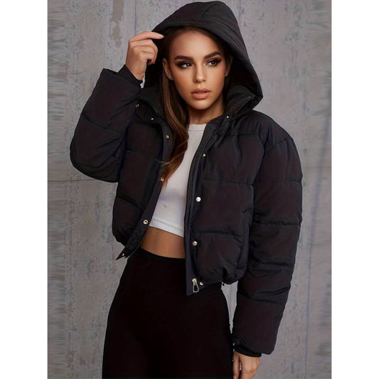 Dagelisa | Dames Puffer Jacket | Cropped Met Capuchon