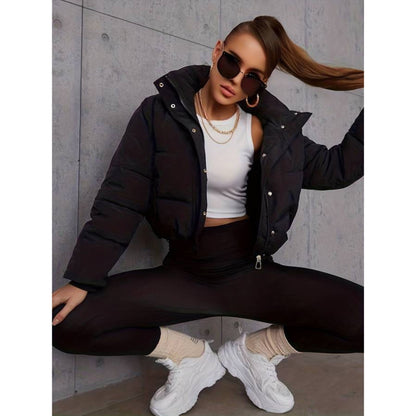 Dagelisa | Dames Puffer Jacket | Cropped Met Capuchon