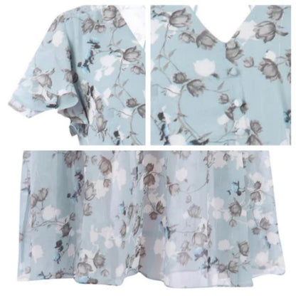 Ensorina | Dames Maxi Jurk | V-hals Bloemenprint