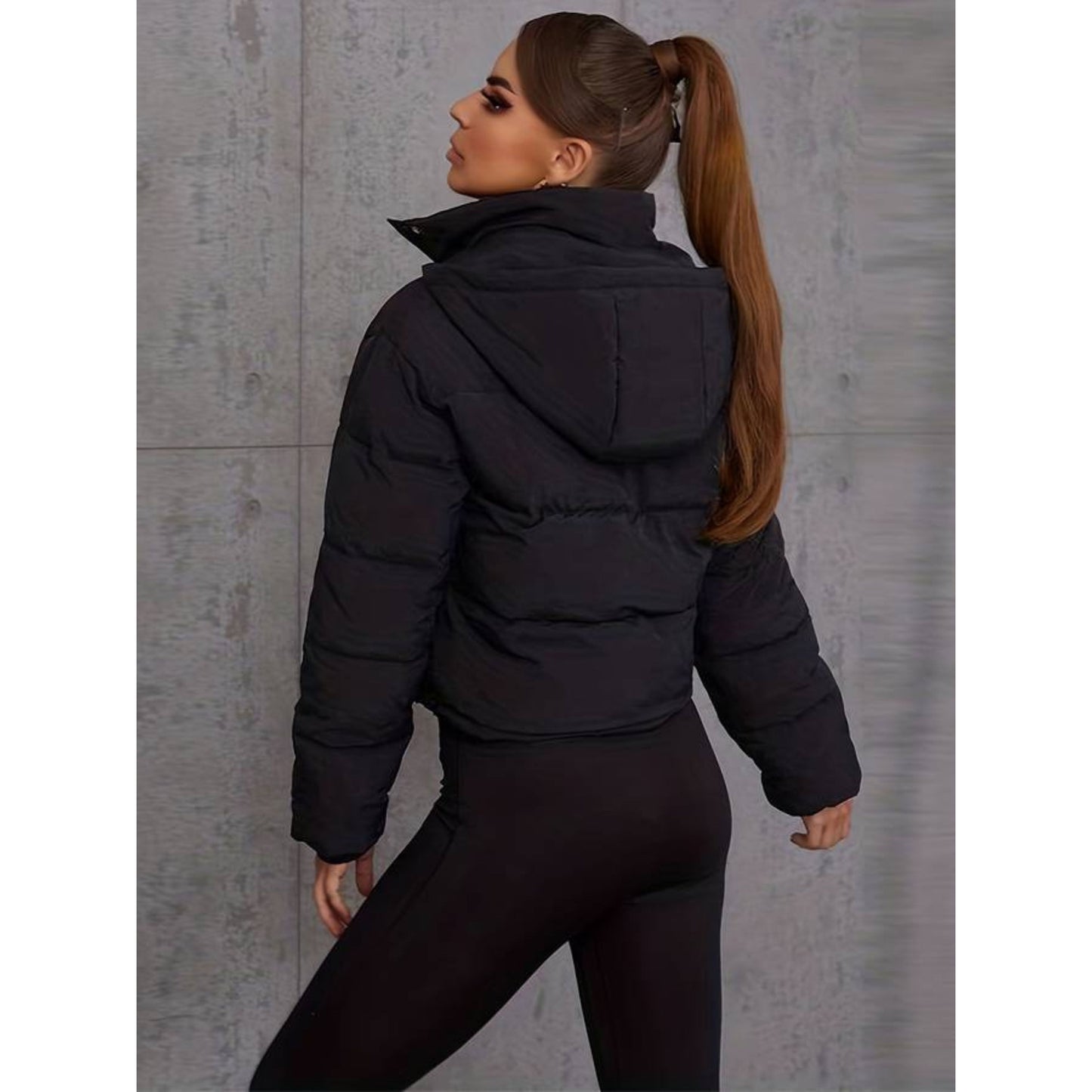 Dagelisa | Dames Puffer Jacket | Cropped Met Capuchon