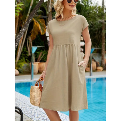 Dames Midi Jurk | Korte Mouwen