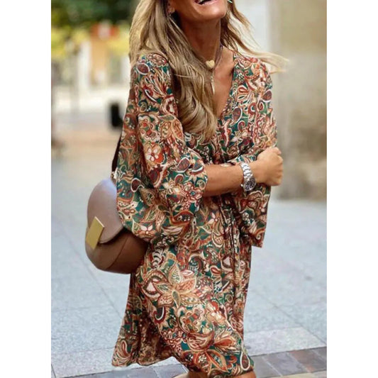 Dames Bruine Jurk | Elegant