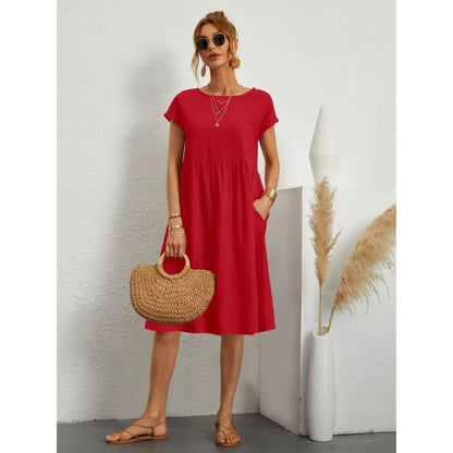 Dames Midi Jurk | Korte Mouwen