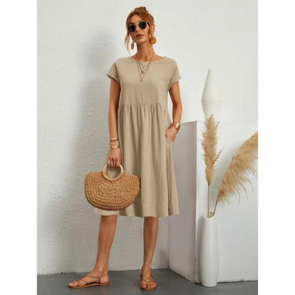 Dames Midi Jurk | Korte Mouwen