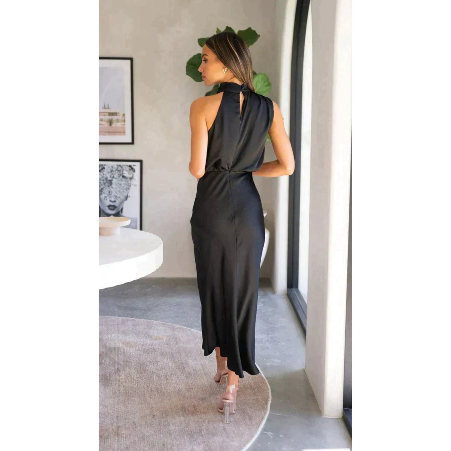 Douwika | Dames Maxi Jurk | Halternek