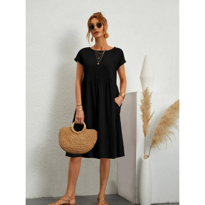 Dames Midi Jurk | Korte Mouwen