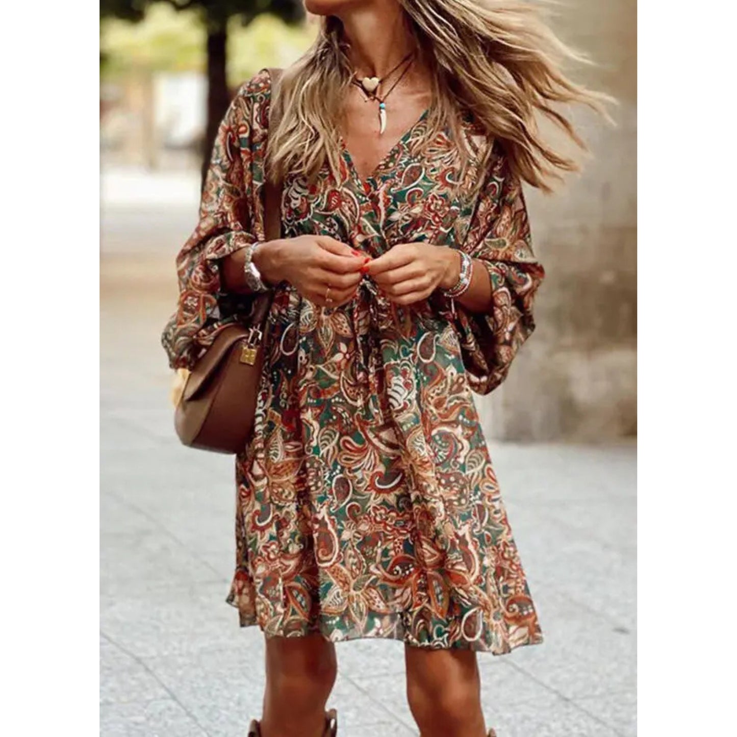 Dames Bruine Jurk | Elegant
