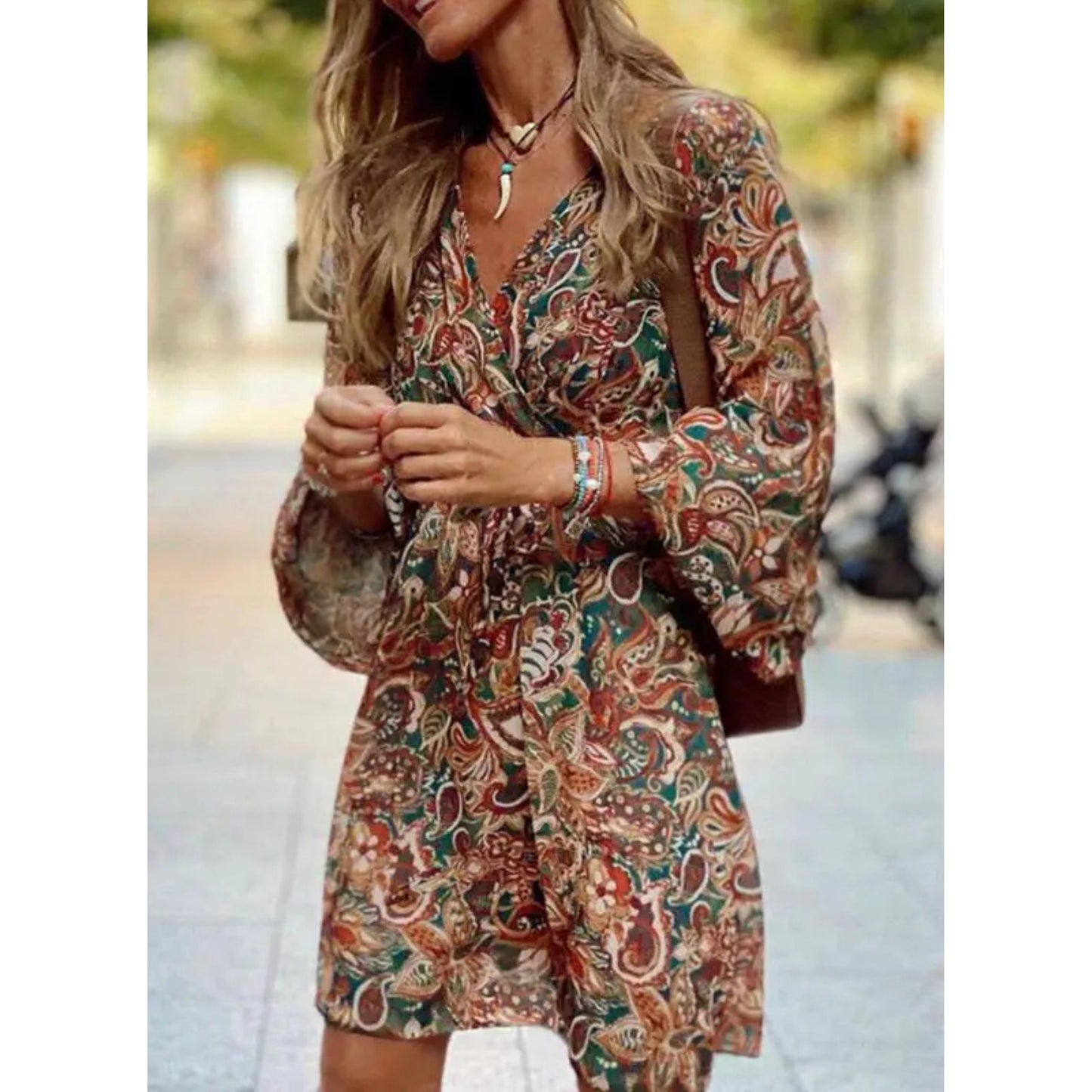 Dames Bruine Jurk | Elegant