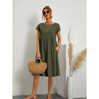 Dames Midi Jurk | Korte Mouwen
