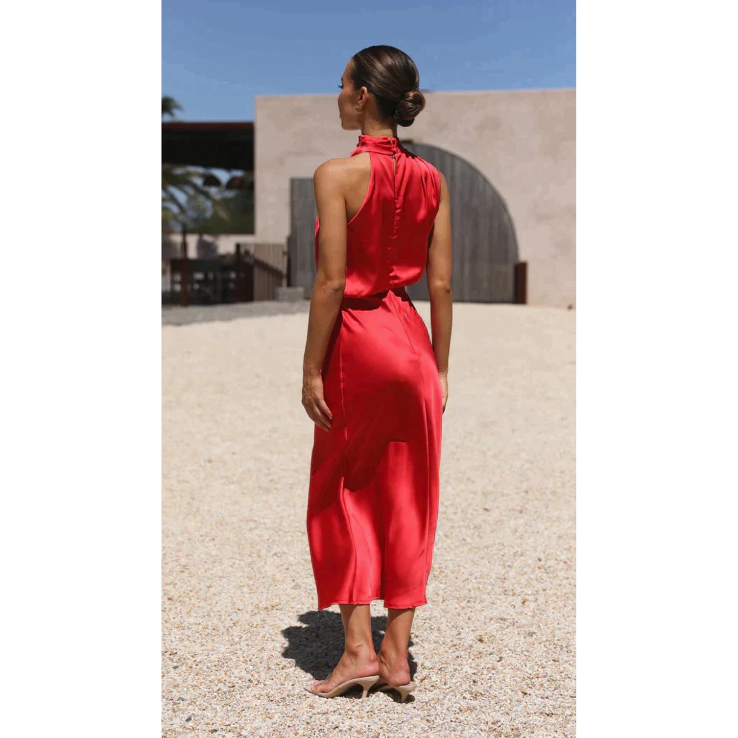 Douwika | Dames Maxi Jurk | Halternek
