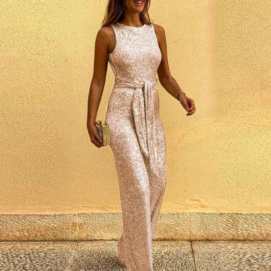 Andelien | Dames Jumpsuit | Mouwloos Pailletten