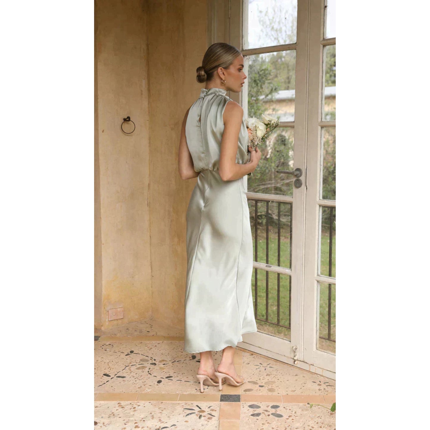 Douwika | Dames Maxi Jurk | Halternek