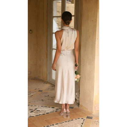 Douwika | Dames Maxi Jurk | Halternek
