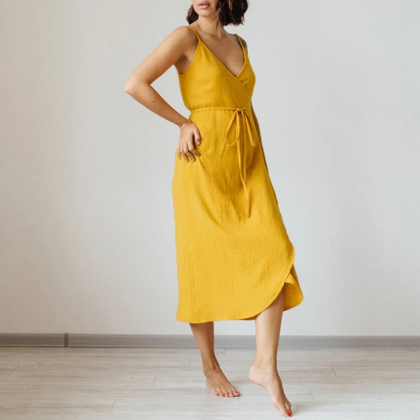 Simone - Elegante linnen Zomerjurk