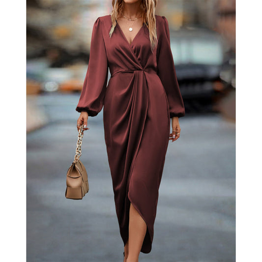 Auberieke | Dames Wikkeljurk | Midi V-Hals