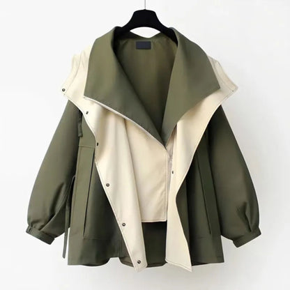 Barendieke | Dames Hooded Jas | Two-Tone Button-Up
