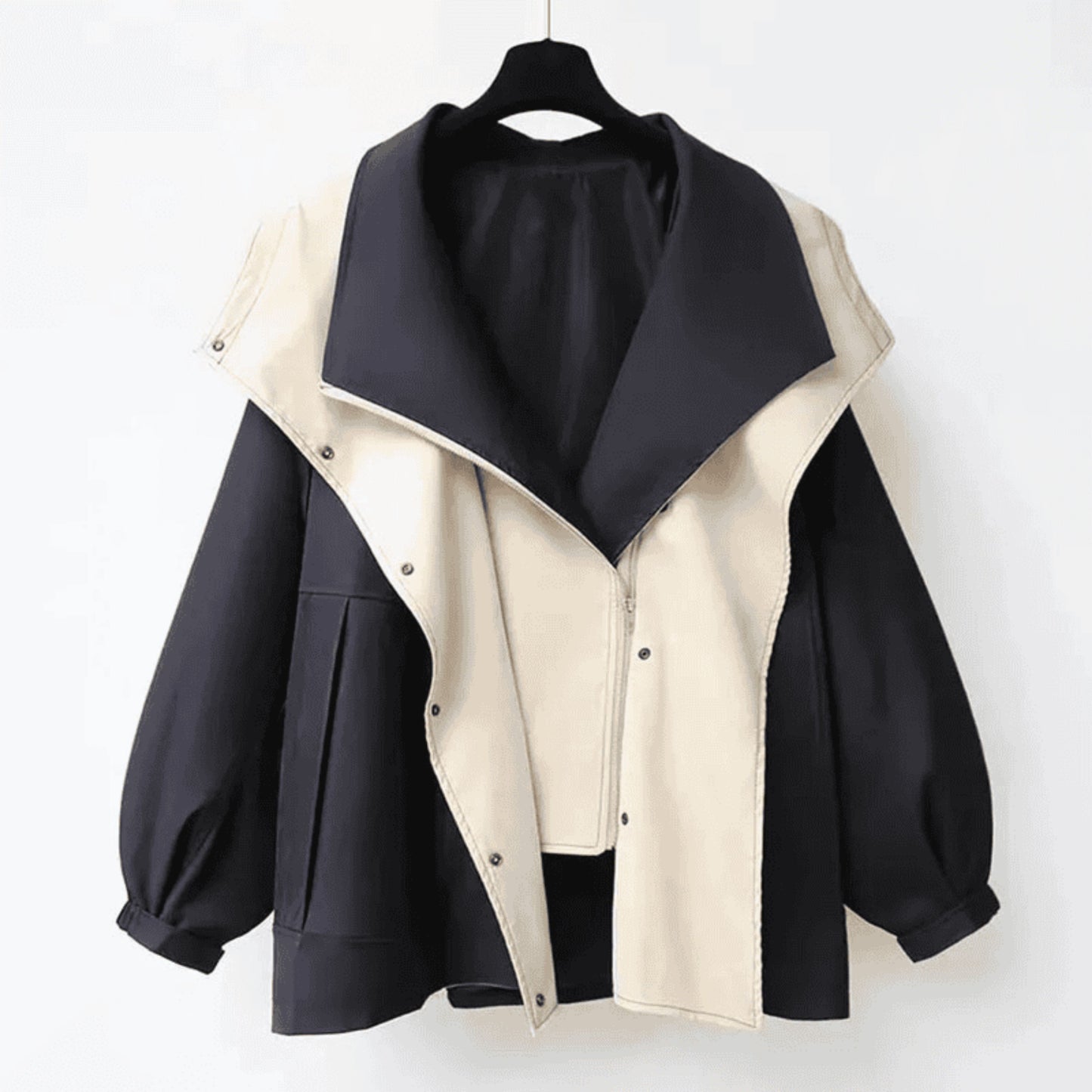 Barendieke | Dames Hooded Jas | Two-Tone Button-Up