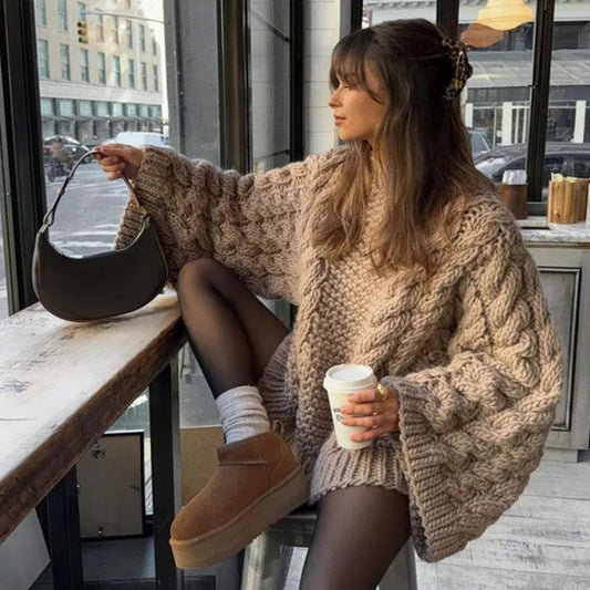 Alberitha | Dames Oversized Trui | Grof Kabelgebreid