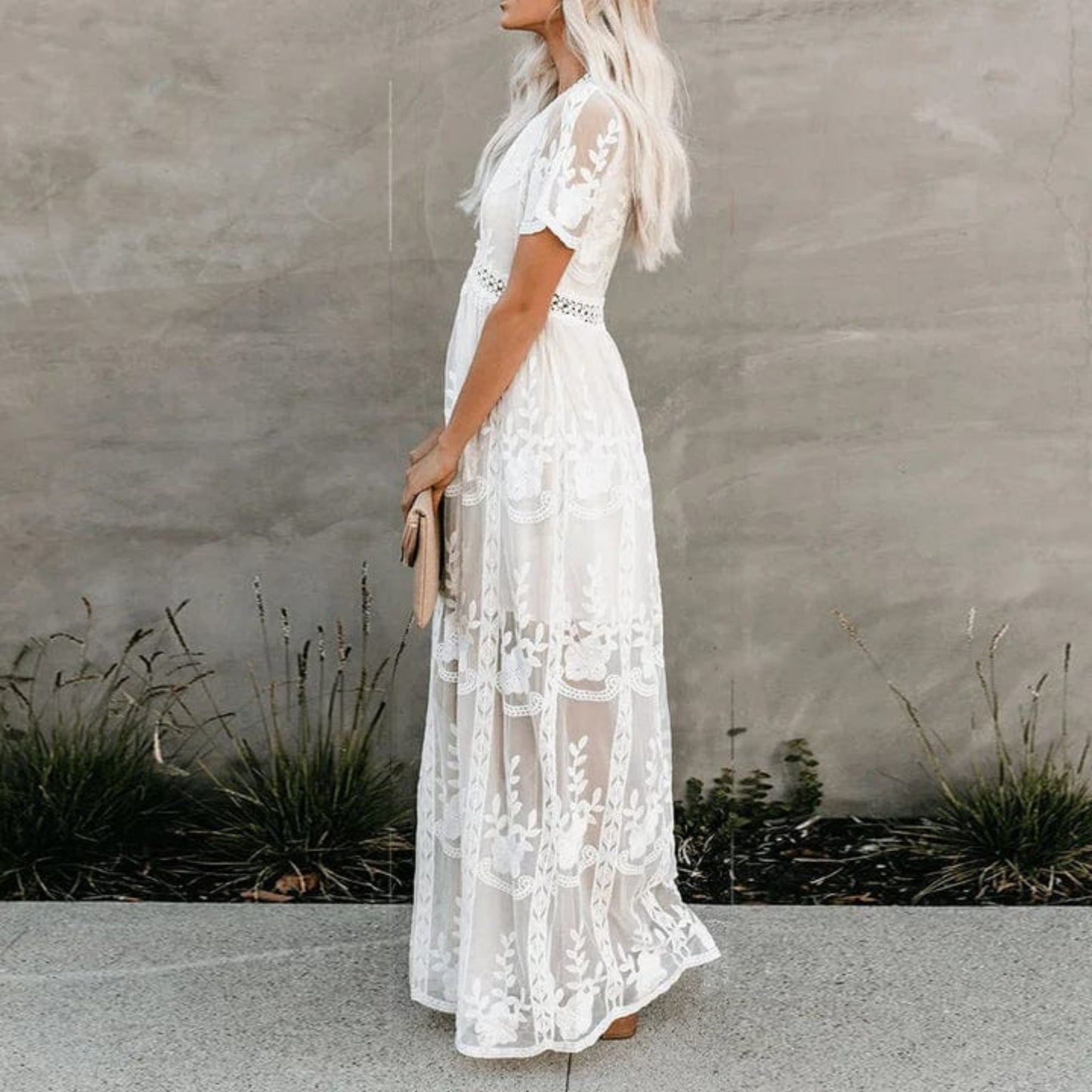 Dames Ibiza Maxi Jurk | Kant