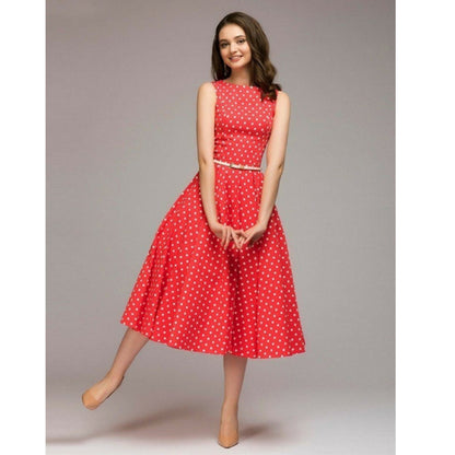 Dames Elegante Midi Jurk | Polkadot
