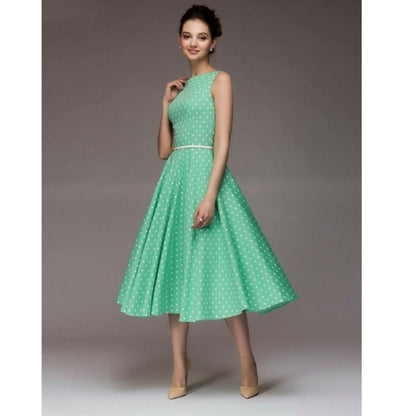 Dames Elegante Midi Jurk | Polkadot