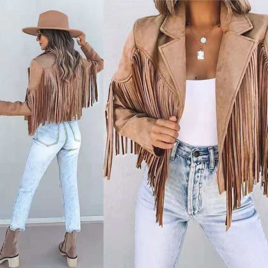 Esmeline | Dames Fringe Jacket | met Kwastjes