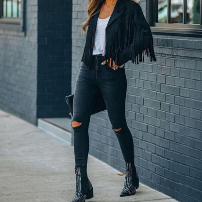 Esmeline | Dames Fringe Jacket | met Kwastjes