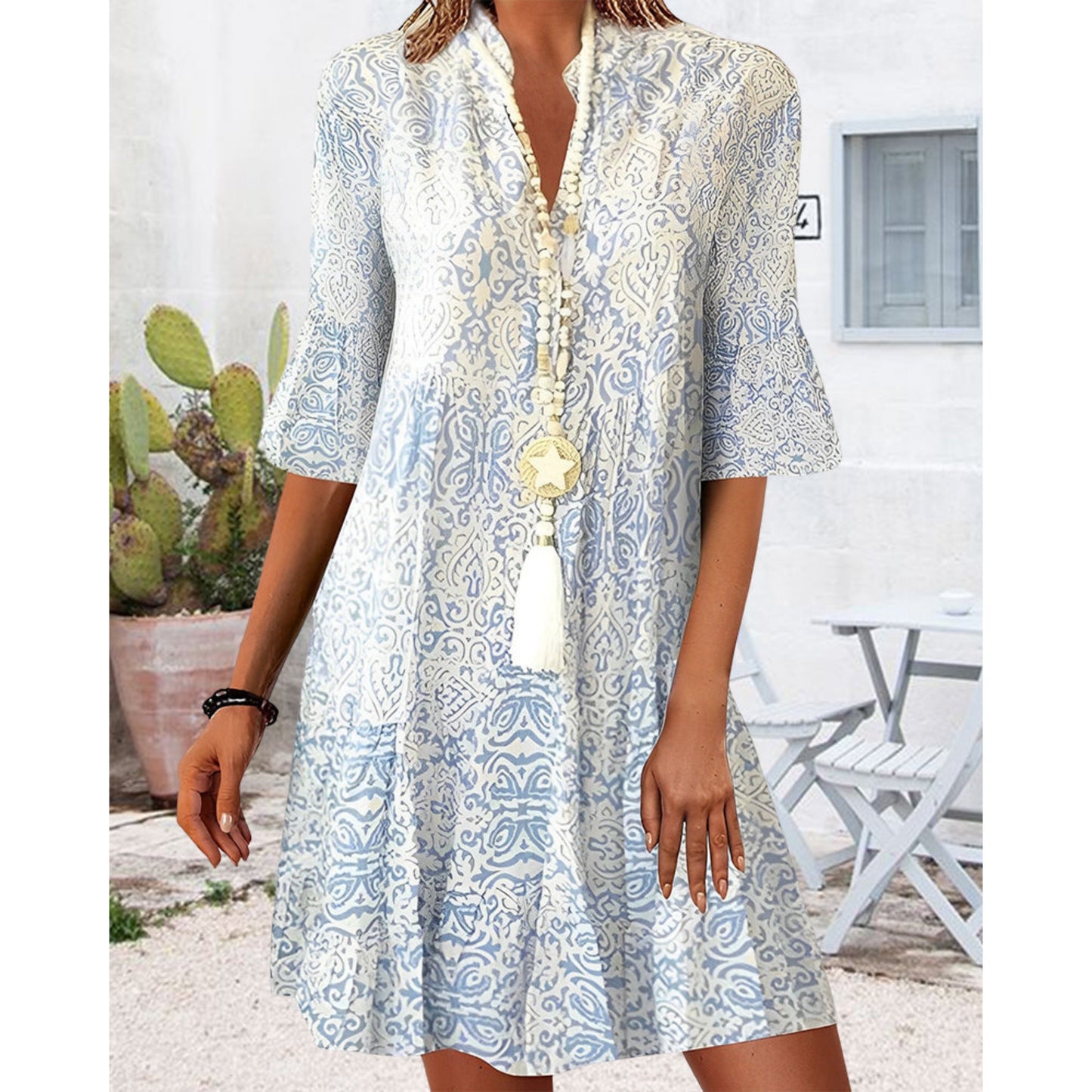 Dames Mini Jurk | Elegant Print