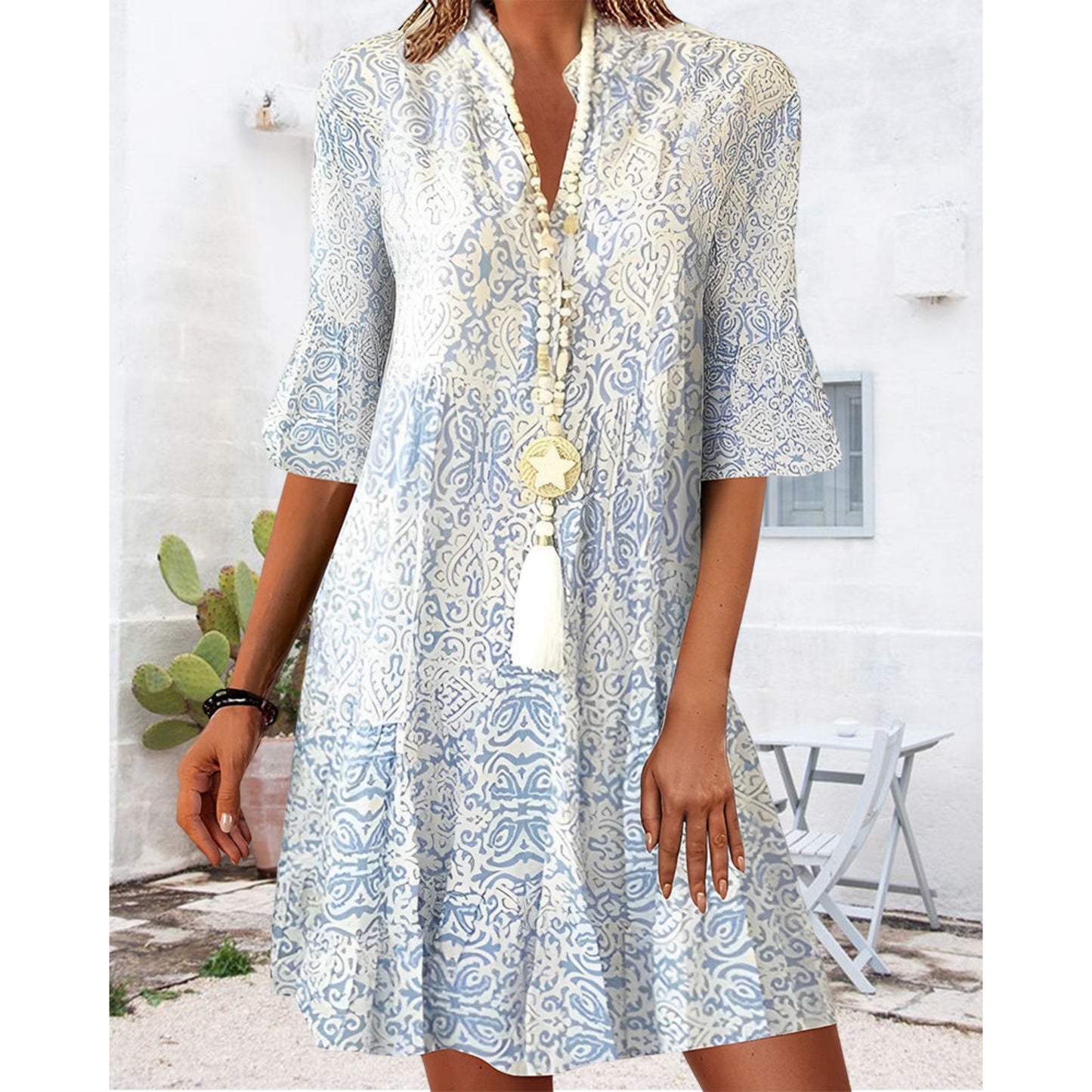 Dames Mini Jurk | Elegant Print