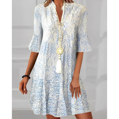 Dames Mini Jurk | Elegant Print
