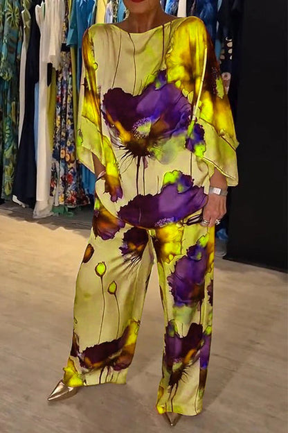 Kamella | Vloeiende Bloemenprint Outfit Set