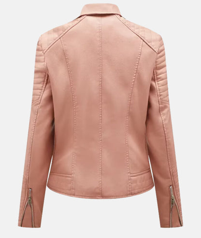 Joline | Trendy Bikerjas met Ritsen