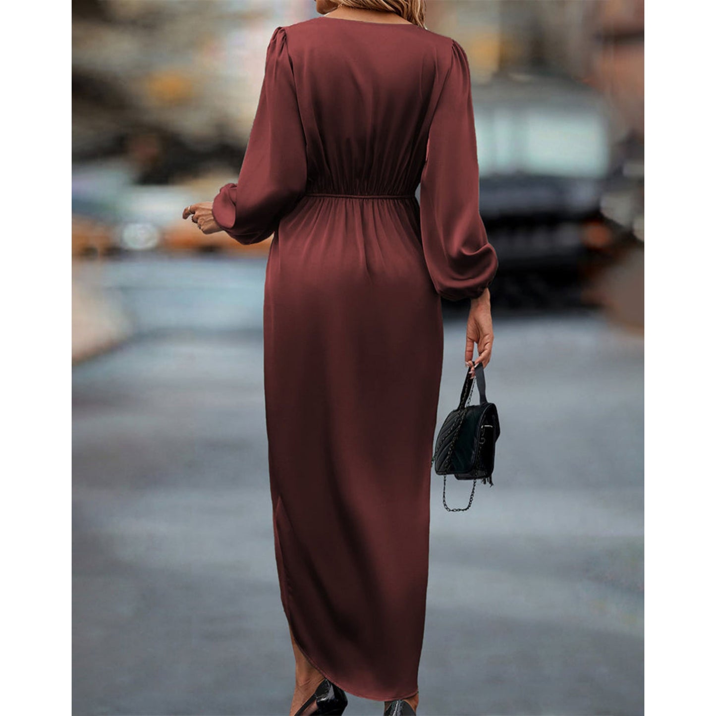 Auberieke | Dames Wikkeljurk | Midi V-Hals