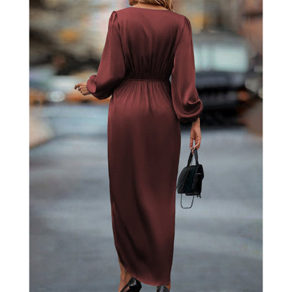Auberieke | Dames Wikkeljurk | Midi V-Hals