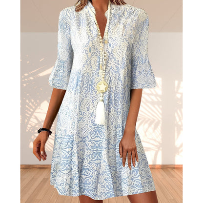 Dames Mini Jurk | Elegant Print