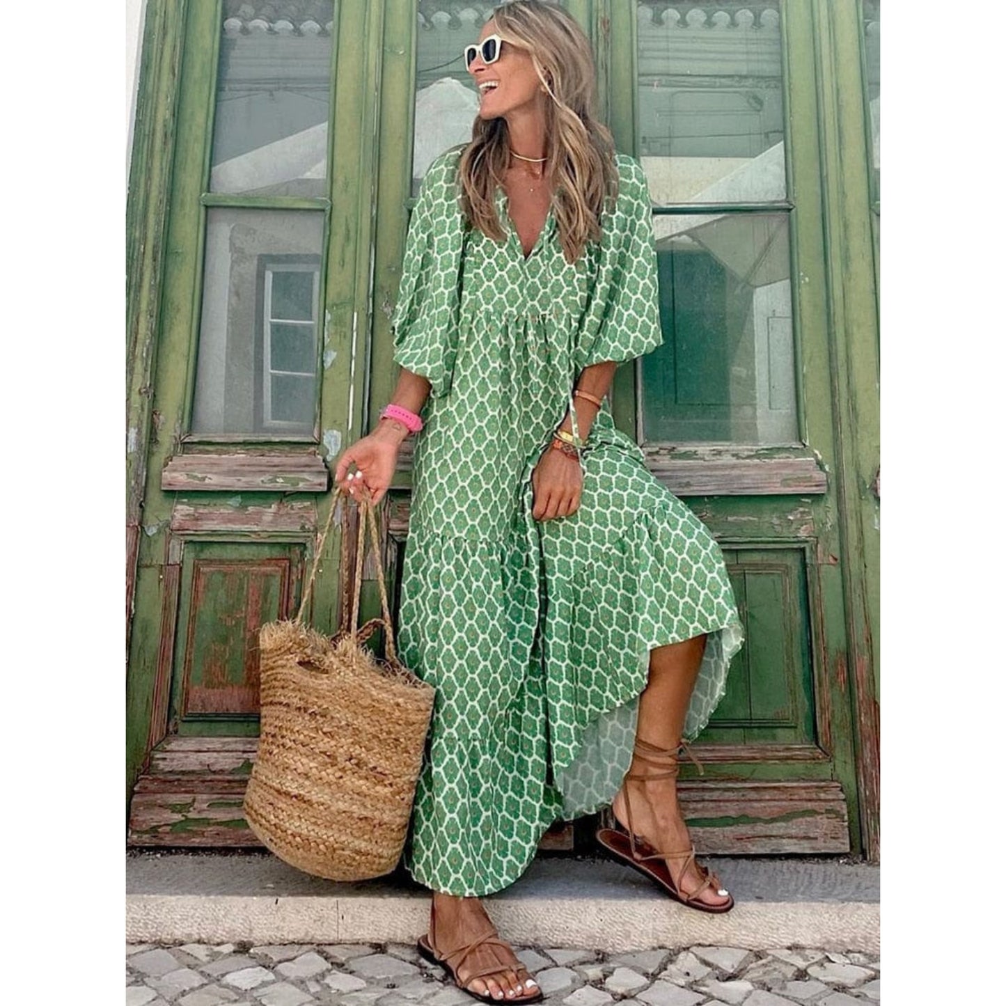Ensorisa | Dames Maxi Jurk | Boho Losse Pasvorm