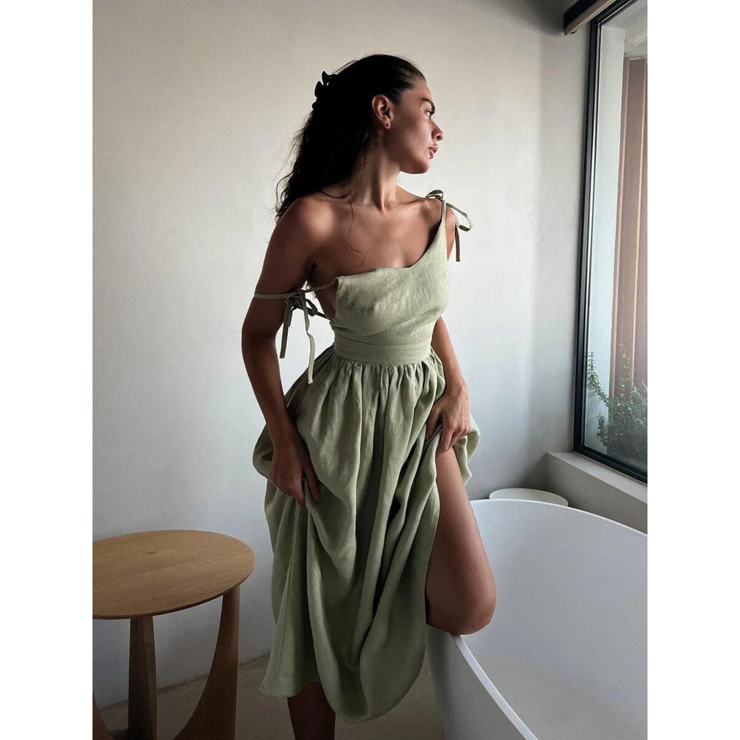 Everdineke | Dames Maxi Jurk | Mouwloos V-Hals
