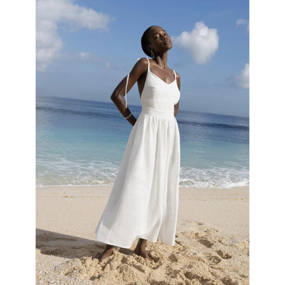 Everdineke | Dames Maxi Jurk | Mouwloos V-Hals