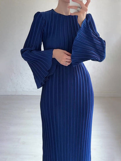 Liselle | Elegante Geplooide Maxi Jurk