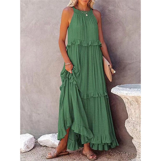 Dames Zomer Maxi Jurk | Mouwloos