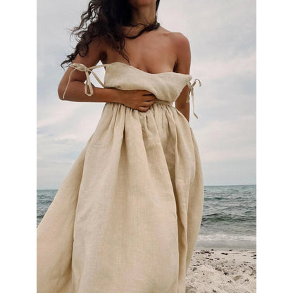 Everdineke | Dames Maxi Jurk | Mouwloos V-Hals