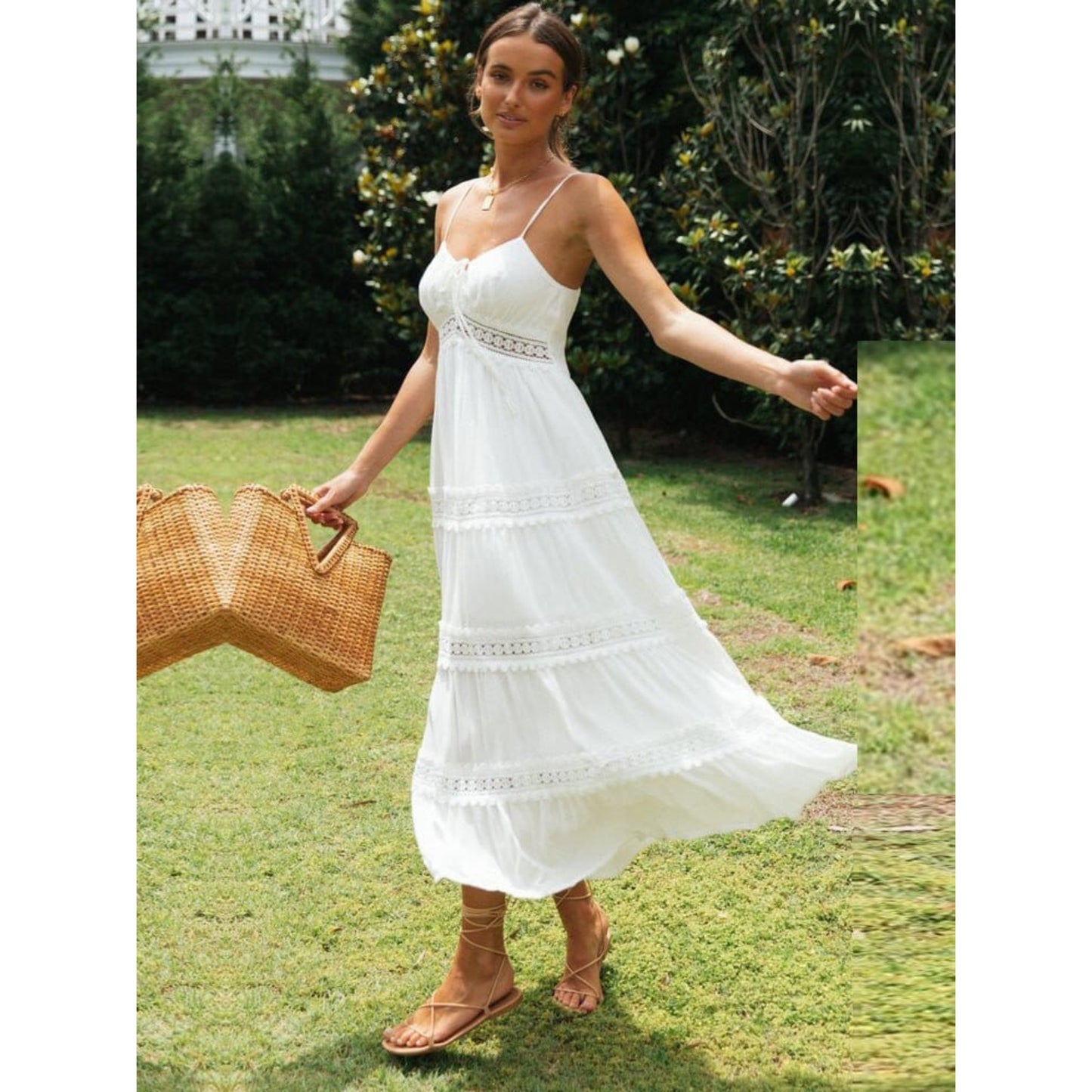 Fennere | Dames Maxi Jurk | Verstelbare Spaghetti Bandjes