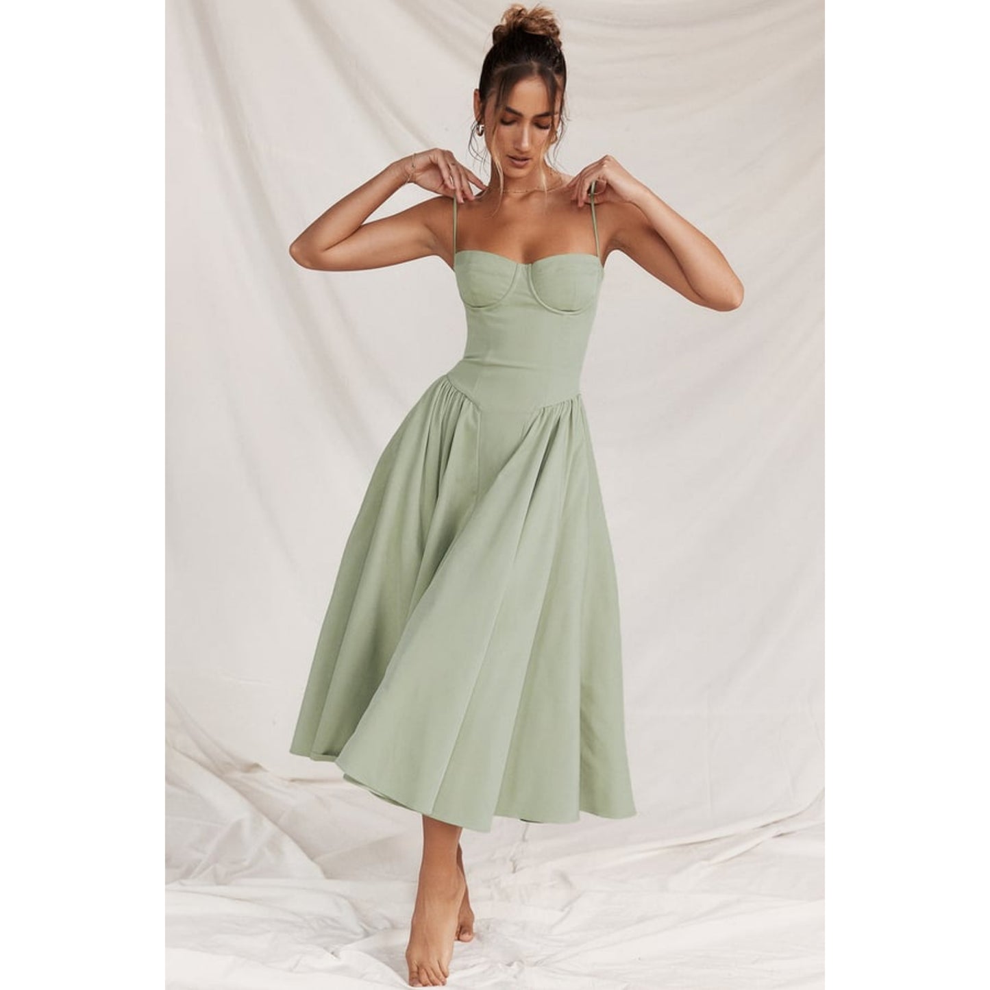 Dames Mouwloze Jurk | Midi