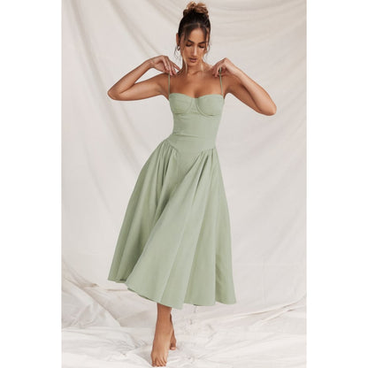 Dames Mouwloze Jurk | Midi