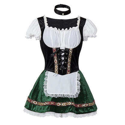 Alieda | Dames Dirndl Jurk | Korte Mouwen