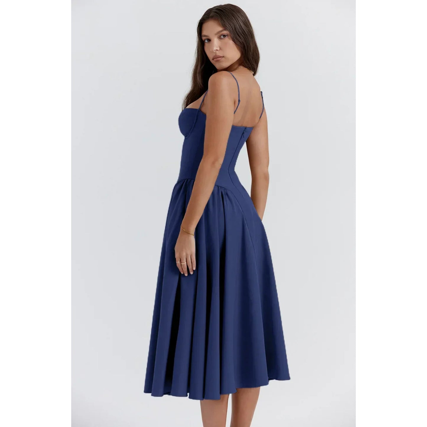 Dames Mouwloze Jurk | Midi