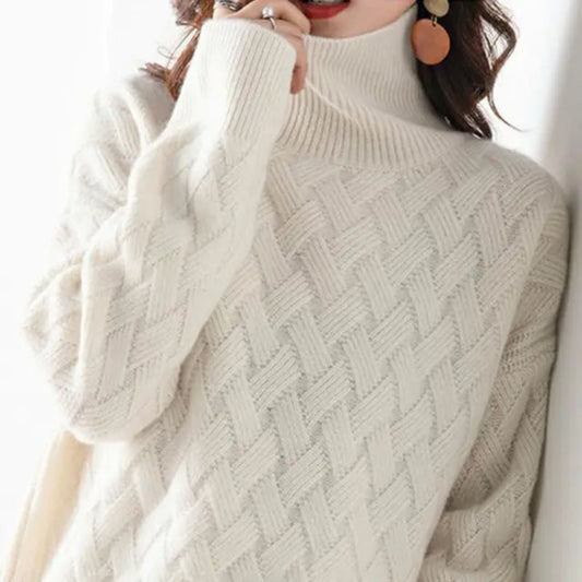 Amelijne | Dames Coltrui | Oversized Kabelgebreid